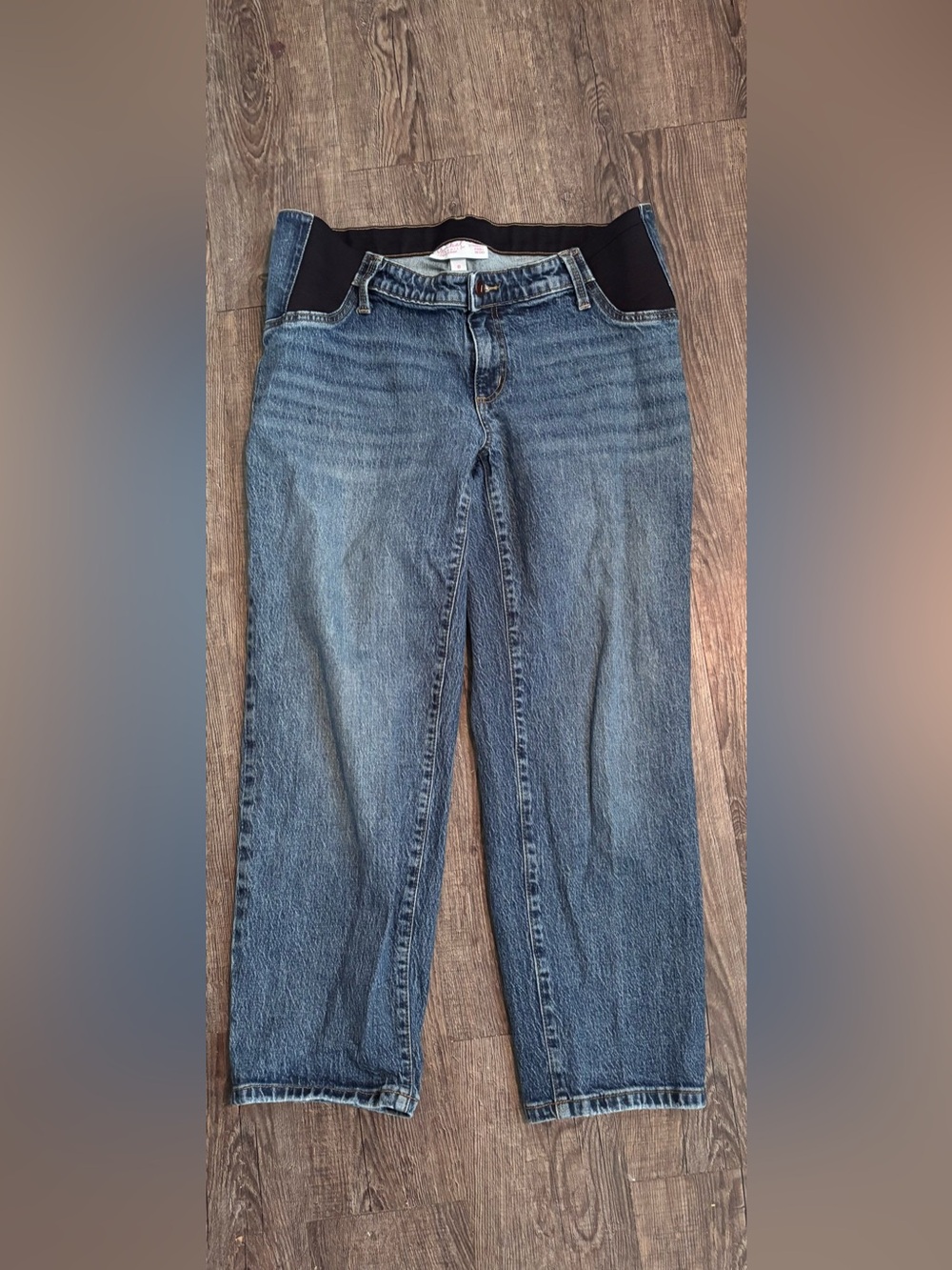 Isabel Maternity by Ingrid & Isabel Straight-Leg Maternity Jeans in Light Blue